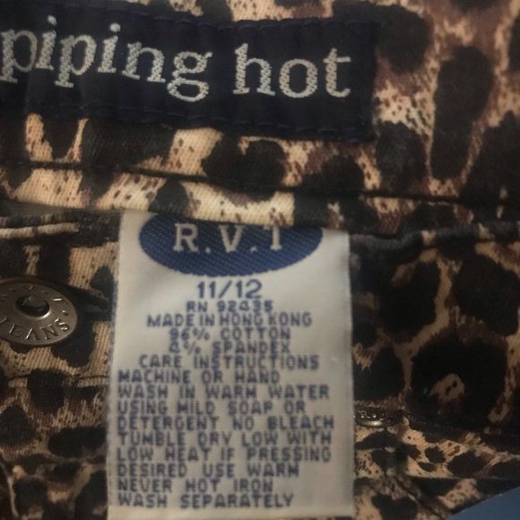 VINTAGE 90s R.V.T. SERVE PIPING HOT ANIMAL PRINT JEAN - Picture 3 of 5